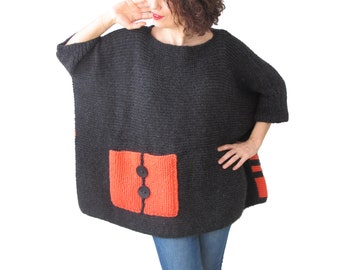 Oversized Pullover, Boho Kleidung, Oversized Pullover, Bohomian Kleidung, Plus Size Pullover, Loose Fit Pullover