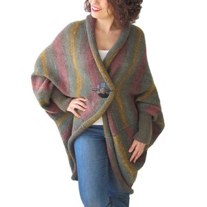 Ombre Wool Cardigan Open Front Cardigan Wrap Cardigan Plus - Etsy