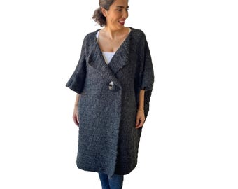 NIEUW! grote maat, lang gebreid vest, handgemaakt, gezellige winter, ronde vrouwen, 3XL, 4XL, 5XL