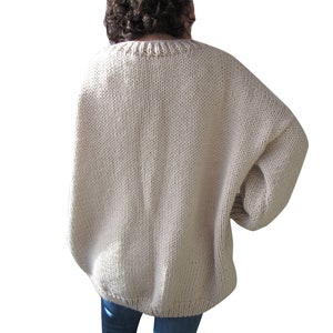 Chunky Cardigan, Hand Knit Cardigan, Oversize Cardigan, Loose Fit Cardigan, Plus Size Cardigan image 6