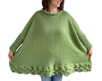 Knit Sweater, Woman Sweater, Plus Size Sweater, Plus Size Clothing, Wool Woman Sweater, Oversize Sweater