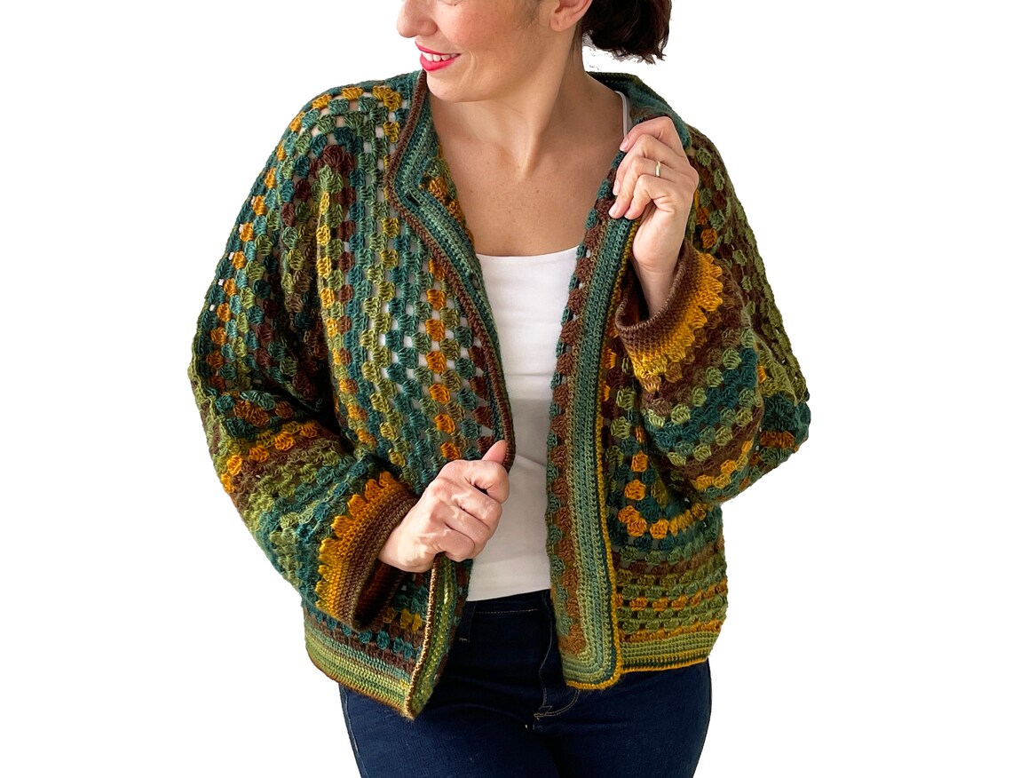 Hexagon Jacket Hexagon Cardigan Crochet Jacket Crochet Etsy