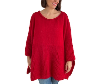 Plus Size Sweater, Oversized Sweater, Wool Woman Sweater