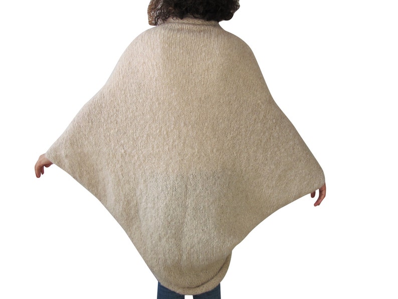 Overcoat Wool Poncho Big Size Poncho Wool Cardigan Oversized Poncho Oversize Poncho Plus Size Cardigan Hand Knit Cardigan