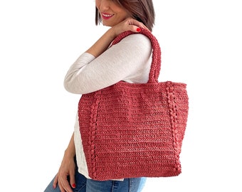 Woman Bag, Shoulder Bag, Paper Rope Bag, Crochet Bag, Summer Bag