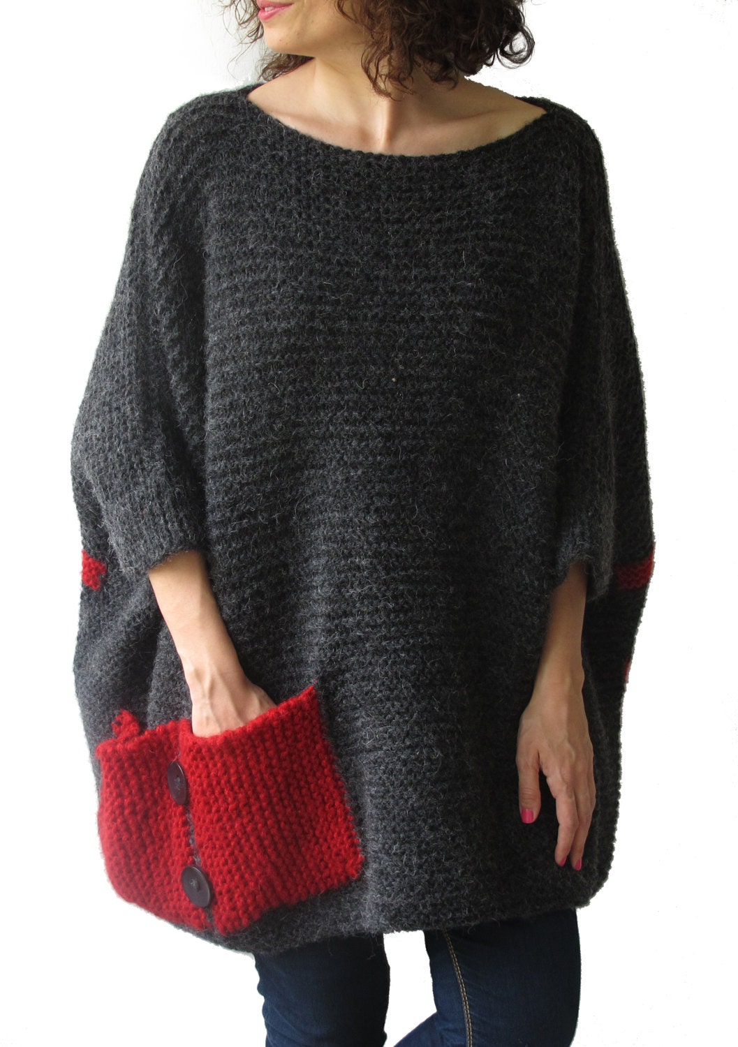Washed Colour Oversize Sweater main image 1