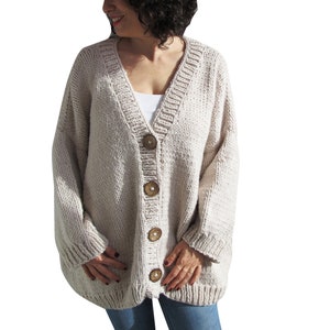 Chunky Cardigan, Hand Knit Cardigan, Oversize Cardigan, Loose Fit Cardigan, Plus Size Cardigan