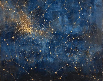 Celestial Constellation Wall Art Print Set – Astronomy Gallery Wall Decor (Digital Download)
