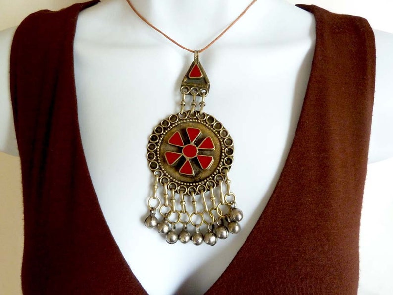 10 Pendentifs Breloques Ethnique Afghanistan Métal Ethnic Beads Pendants Charms