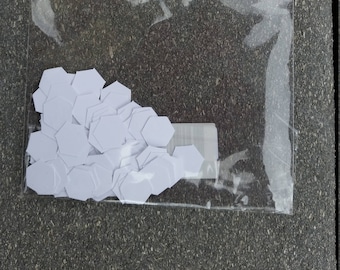 One Quarter Inch - 1/4 inch - 0.25 Inch Hexagons for English Paper Piecing or Applique Hand Sewing Quilting - Reuseable - Package of 100
