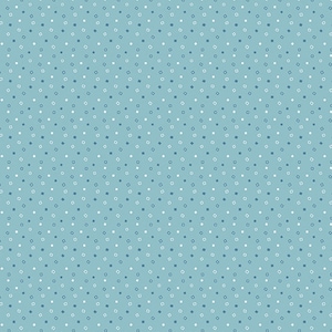 Fountain Blue Fabric - Half Yard - Tossed Squares Caribbean Light Blue with Tiny Squares Laundry Basket Quilts Cotton Andover Fabric A-313-B