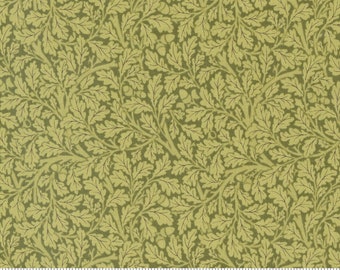 William Morris Meadow Fabric - Half Yard - Acorn Blender Leaf en tissu Moda vert fenouil Barbara Brackman tissu de reproduction 8376 20
