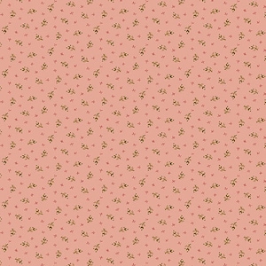 The Seamstress Fabric -Half Yard- Edyta Sitar Fabric Antique Rose Pink Moonflower Fabric Small Print Laundry Basket Quilts Andover A-9713-EN