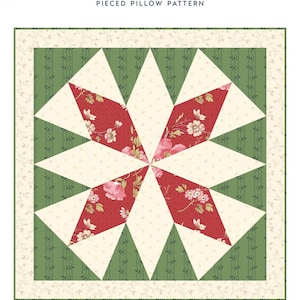 Alaskan Star -Small Quilt Pillow Pattern- Edyta Sitar Laundry Basket Quilts Christmas Pattern Evergreen Braveheart Fabric Andover LBQ-1098-P
