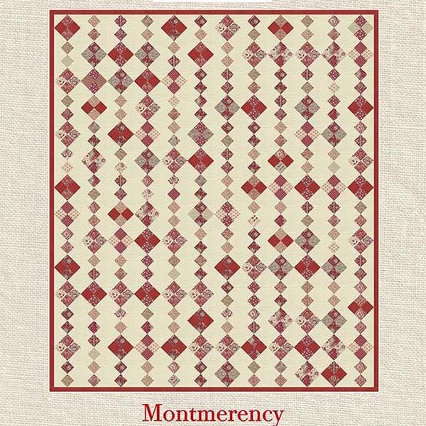 Montmorency Quilt Pattern - French General Quilt Pattern featuring Fabric from Chateau De Chantilly Fabric Collection Moda Pattern FG CC003