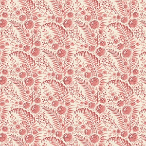 Strawberries and Cream Fabric -Half Yard- Edyta Sitar Fabric Saffron Floral Blush Pink Cream Laundry Basket Quilts Andover Fabric A-279-E