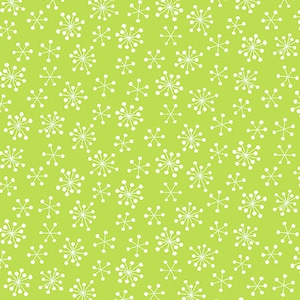 May include: A seamless pattern featuring white, stylized snowflake designs on a bright green background. The snowflakes vary in size and are evenly distributed across the surface, creating a festive and cheerful aesthetic.