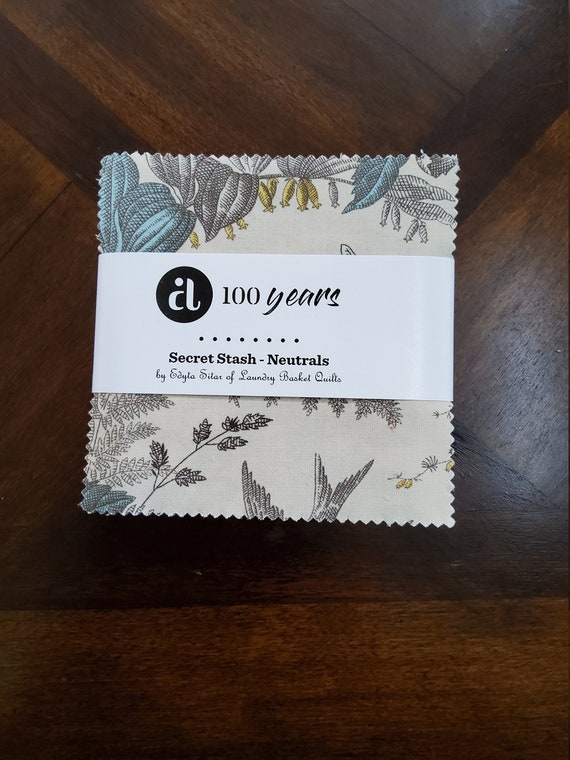 Secret Stash Neutral Charm Pack Fabric Bundle Edyta Sitar Etsy