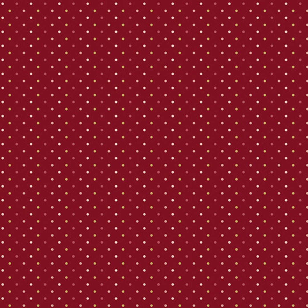 Super Bloom Fabric Andover Fabric Half Yard Poppy Seeds Polka Dots