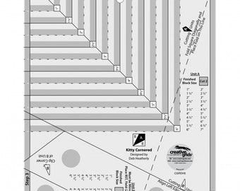 Creative Grids Kitty Cornered 8-Inch x 10-Inch Quilt Ruler (CGRDH5)