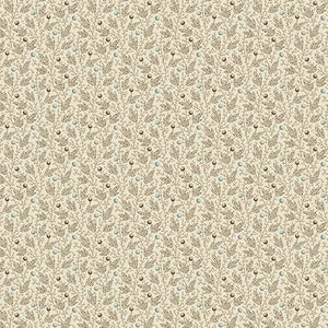 Secret Stash Fabric - Half Yard - Edyta Sitar Laundry Basket Quilts Ivy Floral Tan Cream Off White Andover Cotton Shirting Fabric A-9461-N