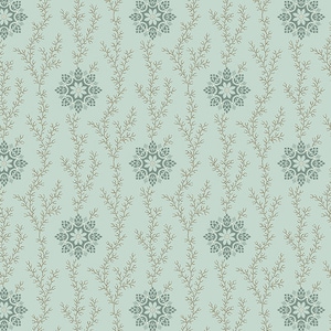 Bluebird Fabric - Half Yard - Edyta Sitar Fabric Light Blue with Flowers and Vines Laundry Basket Quilts Fabric Shirting Andover A-9772-LB