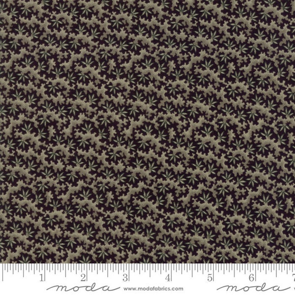Evelyns Homestead Fabric - Half Yard - Betsy Chutchian - Black Honeymoon Floral Vine Fabric Moda Reproduction Fabric 31567 11