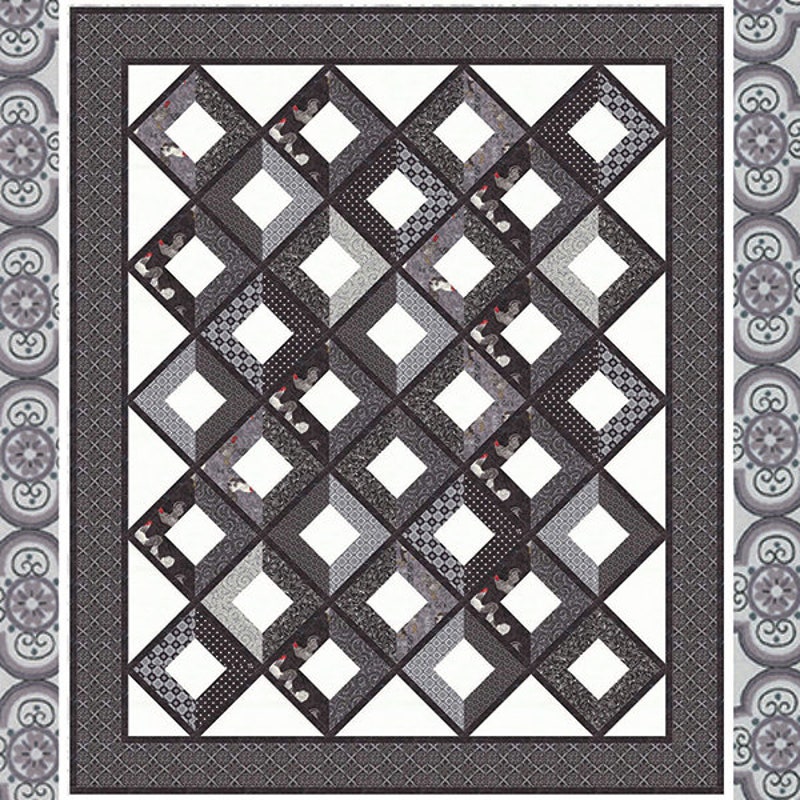 Black White Quilt - Etsy