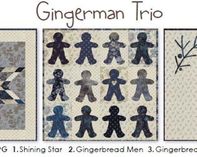 GINGERBREAD MAN TRIO Quilt Pattern by Edyta Sitar for Etsy