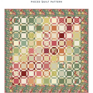 Hay Bale Quilt KIT with Pattern - Edyta Sitar Laundry Basket Quilts - Lady Tulip Andover Floral Fabrics Quilt Fabrics, Pattern LBQ-0275-KIT