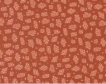 Songbook Fabric - Half Yard- Moda Fabric Rust Orange with Peach Design Cotton Fabric Fancy That Design House Modern Fabric Cotton 45558 14