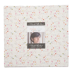 Make Time Fabric - Moda Layer Cake - Sewing Themed Fabric Collection Quilt Fabric Bundle Aneela Hoey - 10 inch square set precut 24570LC