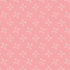 Sweet 16 Sixteen Fabric -Half Yard- Edyta Sitar Laundry Basket Quilts Pink Pinwheel Flowers Floral Andover Shirting Fabric A-9589-E