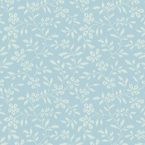 Blue Escape Fabric - Half Yard- Edyta Sitar Fabric Floral Light Blue with Cream Off White Laundry Basket Quilts Andover Fabric Vail A-358-LT