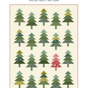 Holiday Forest Quilt Pattern- Edyta Sitar Laundry Basket Quilts Pine Trees Christmas Winter Red and Green Quilt Pattern Andover LBQ-1128-P