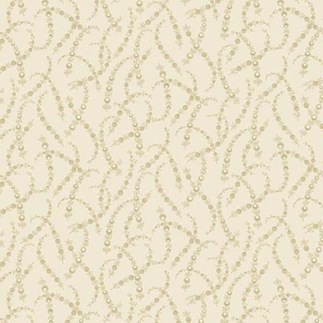 Braveheart Fabric Andover Half Yard Garland Parchment Light Tan Cream