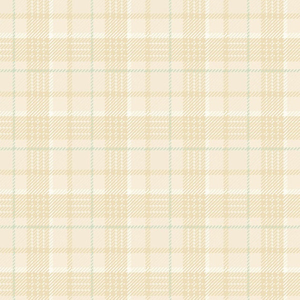 Practical Magic Edyta Sitar Fabric - Half Yard - Oxford Plaid in Linen Cream Off White Laundry Basket Quilts Cotton Andover Fabric A-278-L