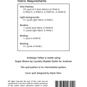 Antelope Valley Pattern - Edyta Sitar Laundry Basket Quilts Using Super ...