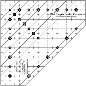 Mini Simple Folded Corners Quilt Ruler - 4.5" 4.5 inch Doug Leko Quilting Notions Ruler Rotary Cutter Ruler for Binding, Flying Geese AQDR2