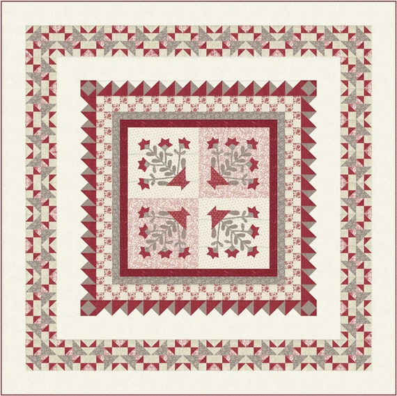 Cranberry Frost Quilt Pattern Set Cranberries and Cream Etsy