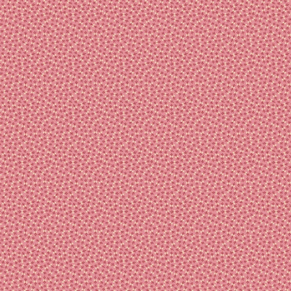 Double Pinks Fabric - Half Yard - Pink Dot Tracks Small Scale Print Shirting Cotton Quilt Fabric Andover Fabric A-387-E