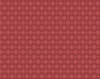 Cocoa Pink Fabric -Half Yard- Edyta Sitar Fabric Red with Tonal Geometric Design Iron Gate Laundry Basket Quilts Andover Fabric A-734-R