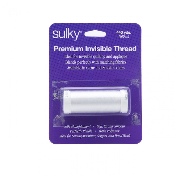 Invisible Clear Sulky Premium Thread 6, 440 Yards, Sewing Supplies, Invisible  Thread, Applique Thread, Embroidery Thread, Quilting Thread 