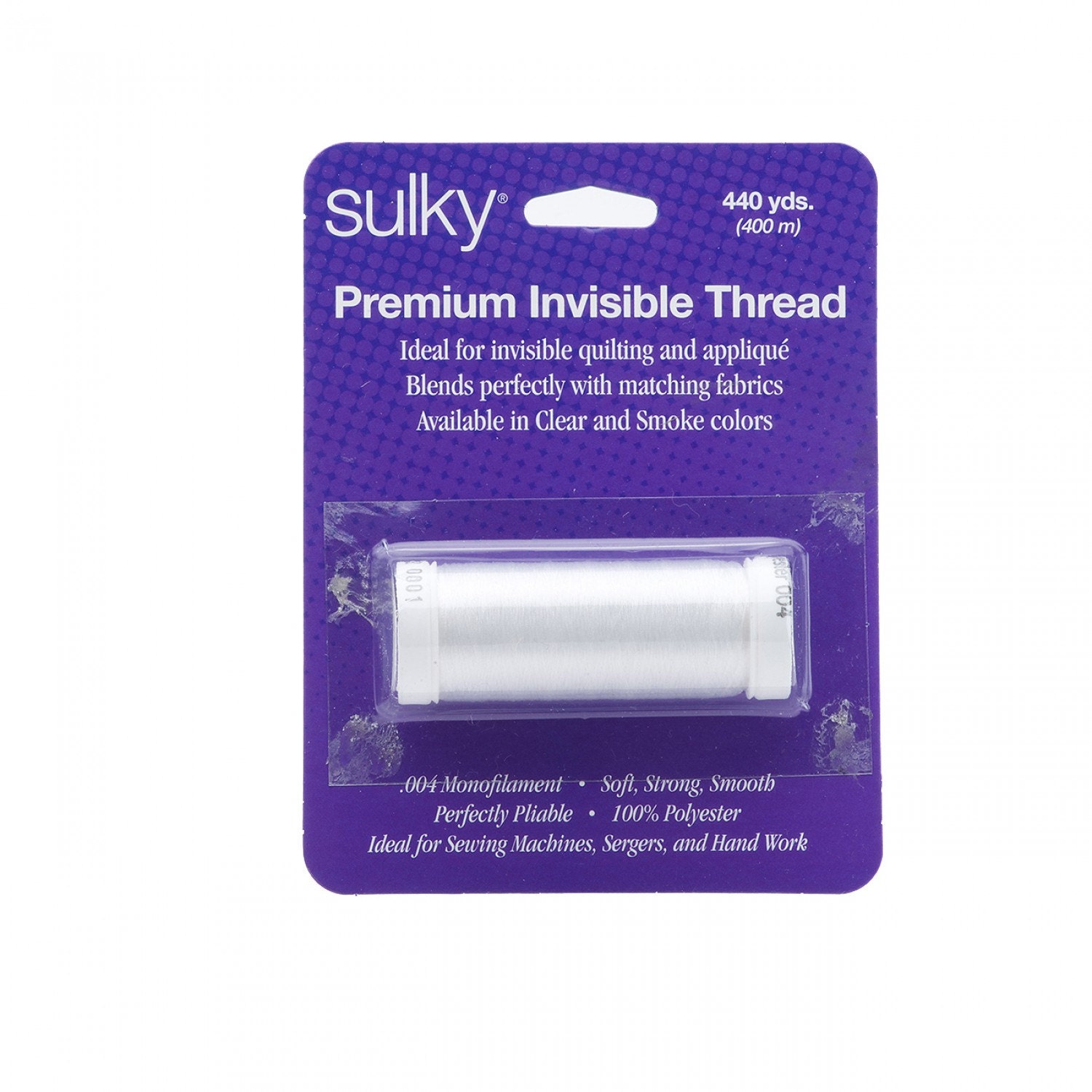 Invisible Clear Sulky Premium Thread 6, 440 Yards, Sewing Supplies