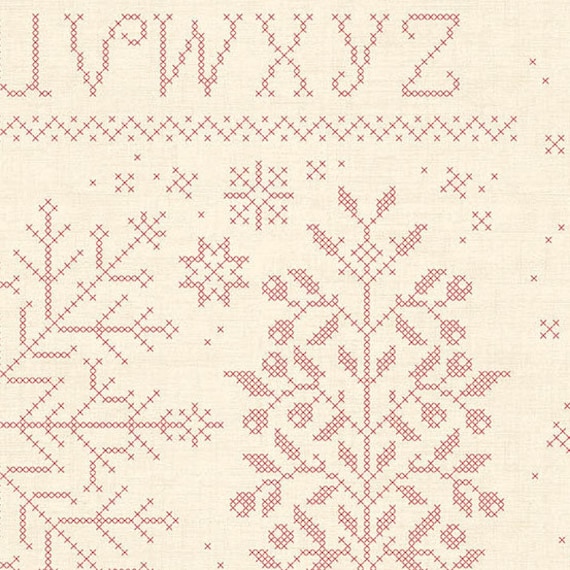 Noel Homestead Linen - Edyta Sitar - PER PANEL Noel Homestead Linen - Edyta Sitar - PER PANEL