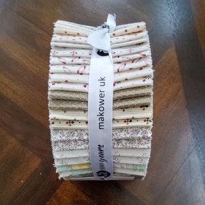 Secret Stash Neutral Jelly Roll Fabric Bundle- Edyta Sitar Fabric Laundry Basket Quilt Andover Fabric Collection - 2.5 inch Fabric Strip Set