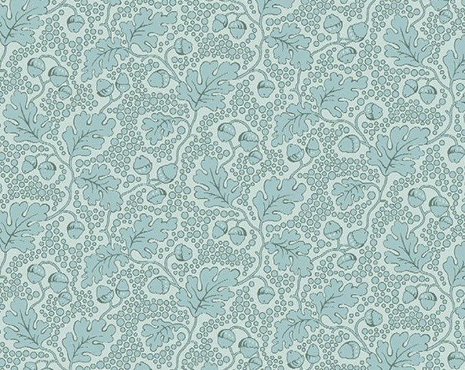 Super Bloom Fabric Andover Fabric Half Yard Oak Leaves in Baby Blue