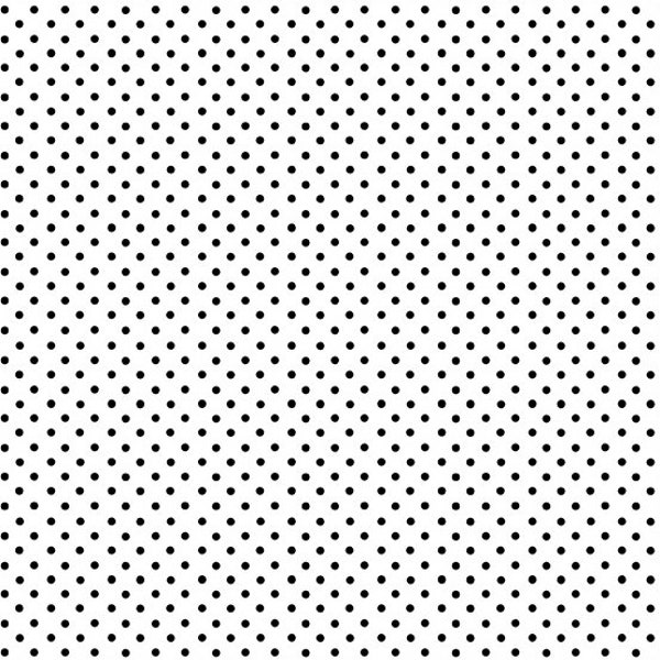 Spot Fabric - Half Yard - Andover Fabric Black Polka Dots on White Polka Dotted Cotton Quilt Fabric MKW Basics Shirting Basic TP-830-WX