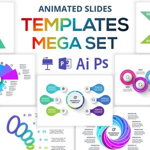 Mega Set di modelli di presentazione animata: oltre 3000 diapositive, PowerPoint e Keynote
