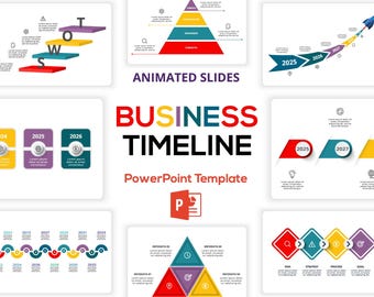 Business Timeline  Animated Infographics Slides PowerPoint Template